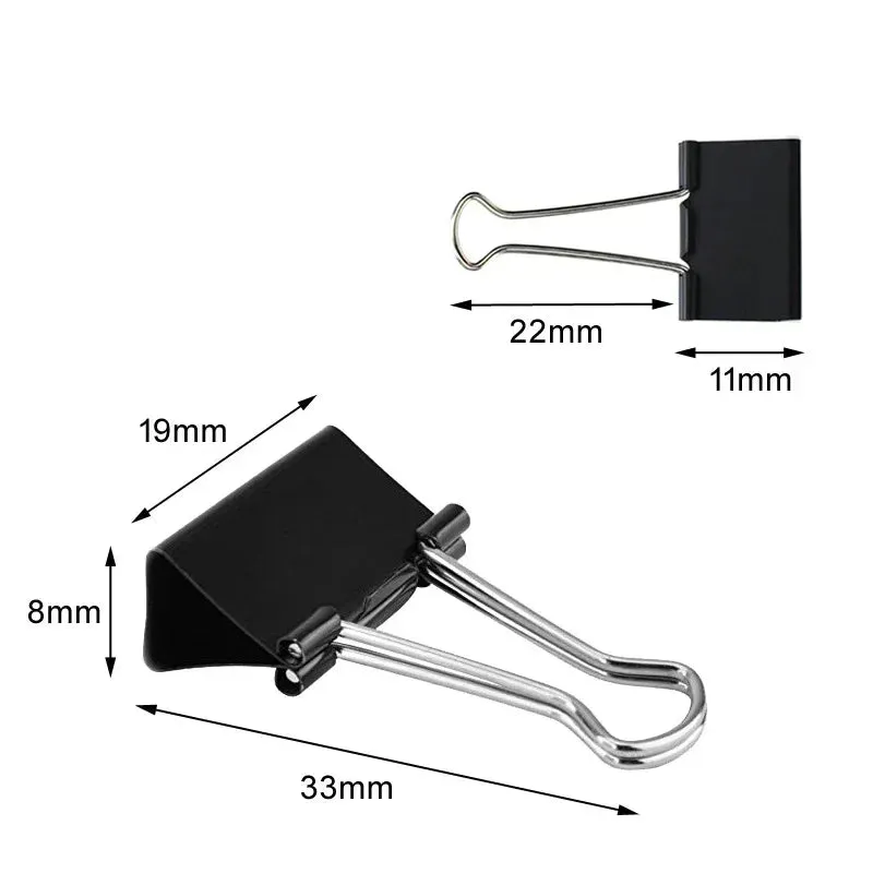 10pcs Metal Binder Clips Multifunction File Letter Tickets Photo Paper Clips Notes Document Grip Clamps Office Binding Supplies
