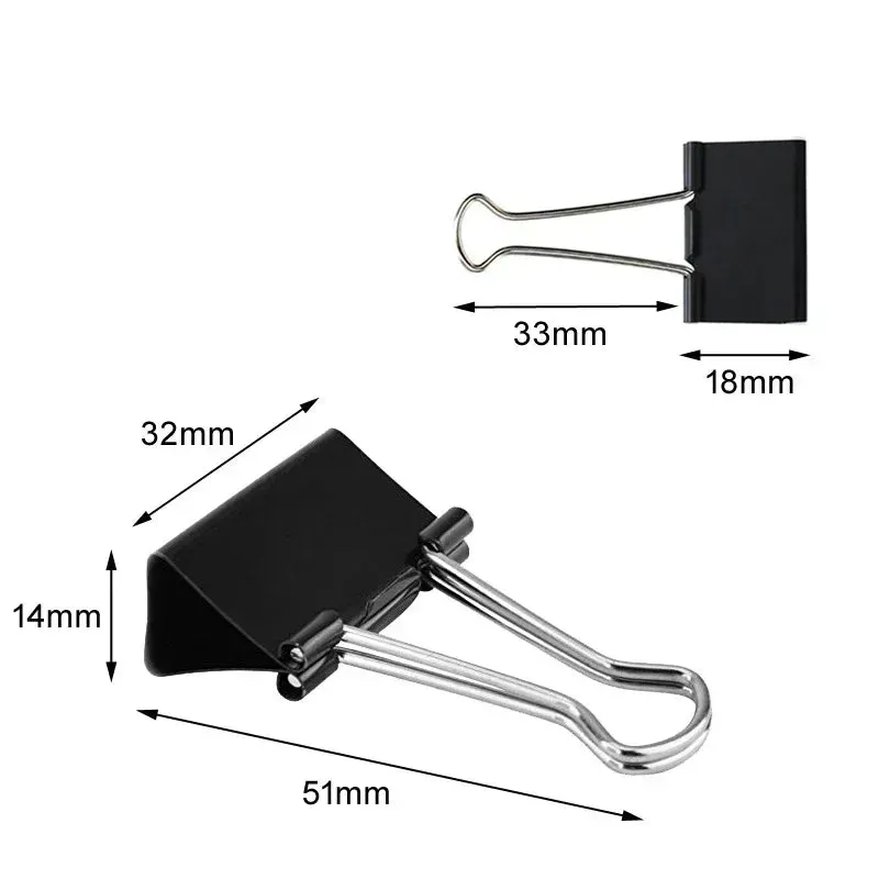 10pcs Metal Binder Clips Multifunction File Letter Tickets Photo Paper Clips Notes Document Grip Clamps Office Binding Supplies