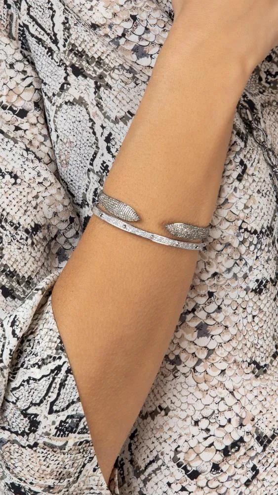 14k White Gold and Diamond Bracelet