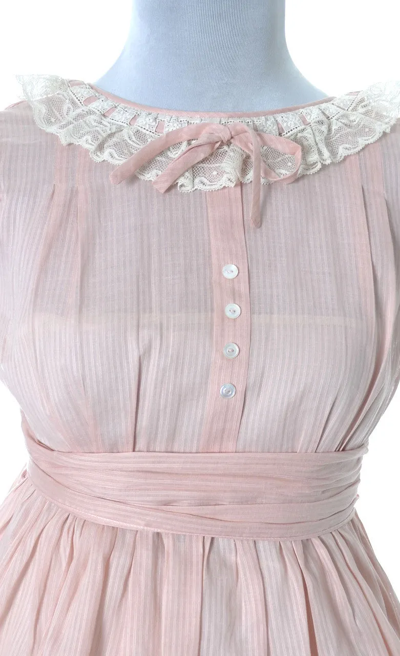 1940's Vintage Nathan Krauskopf Little Girl's Pink Dress