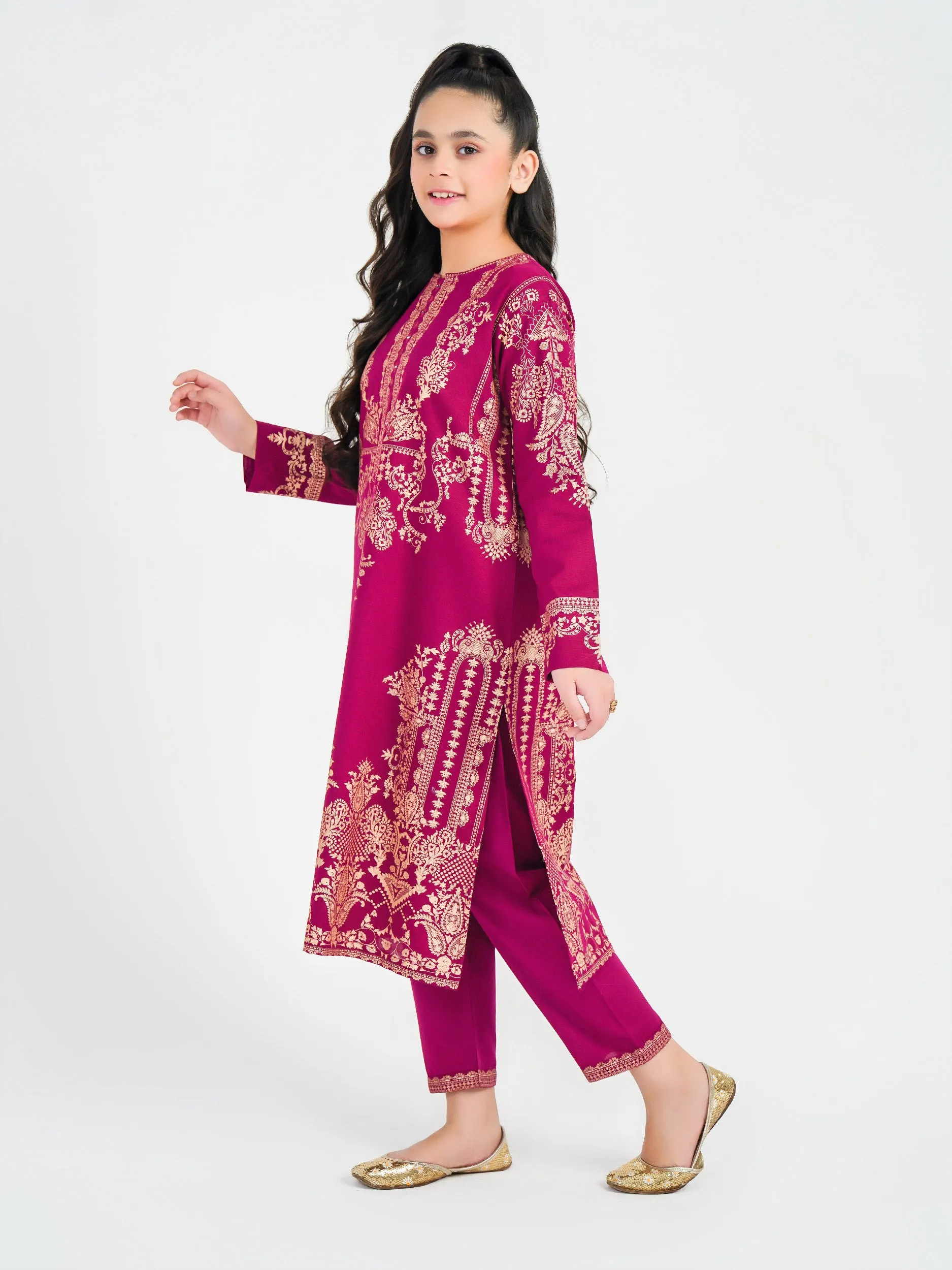 2 Piece Khaddar Suit-Printed