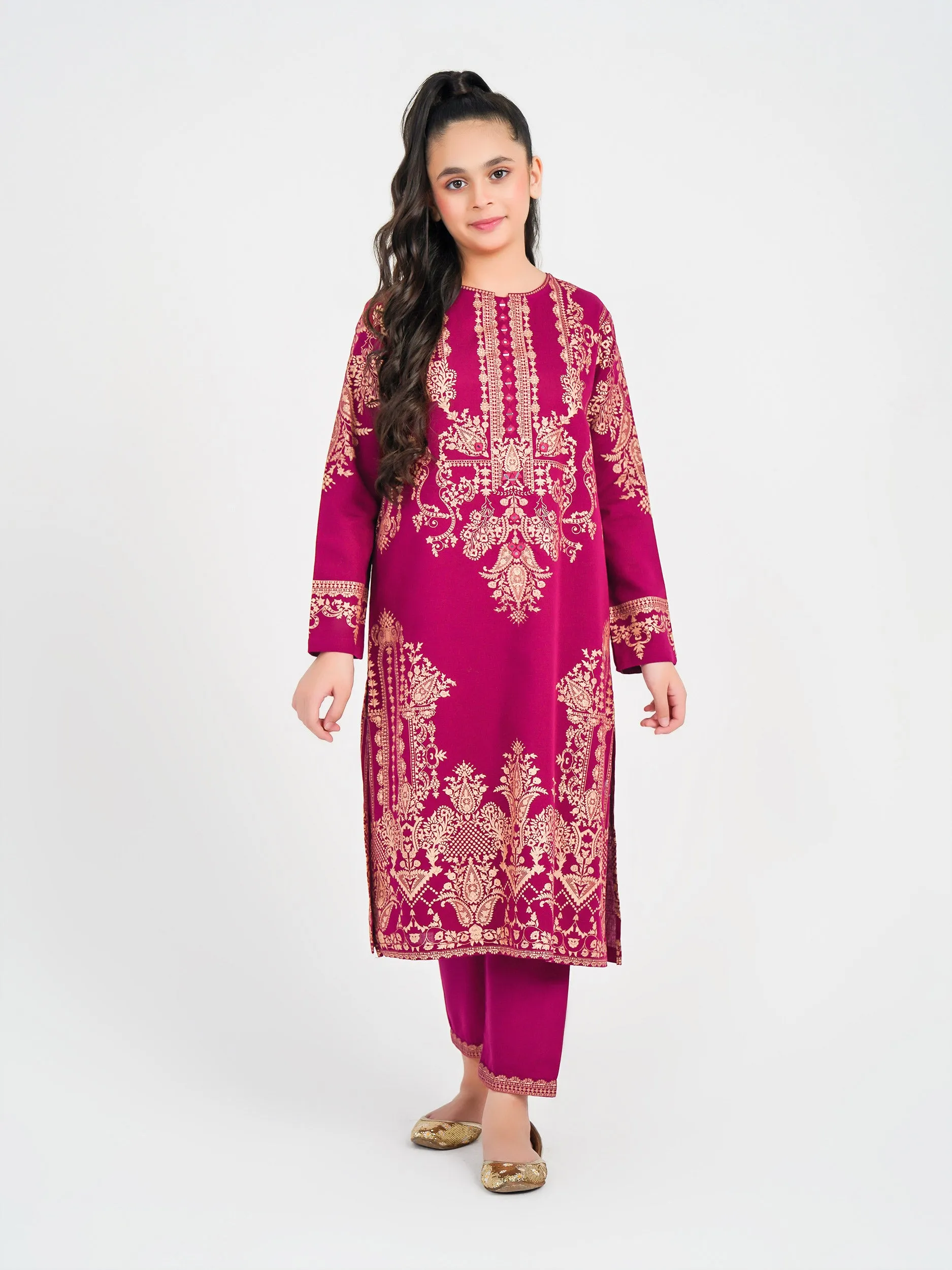 2 Piece Khaddar Suit-Printed