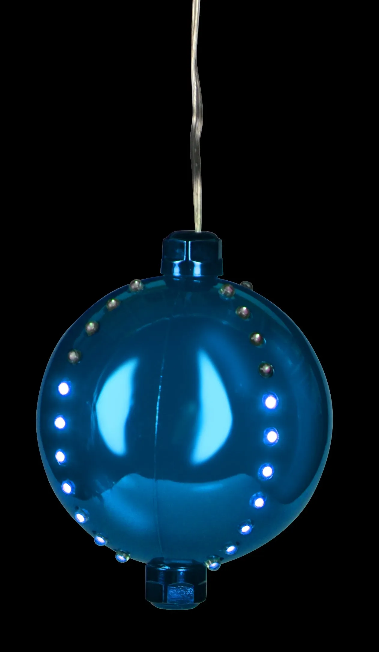 4" Round LED Snowfall Hanging Ornament Decoration