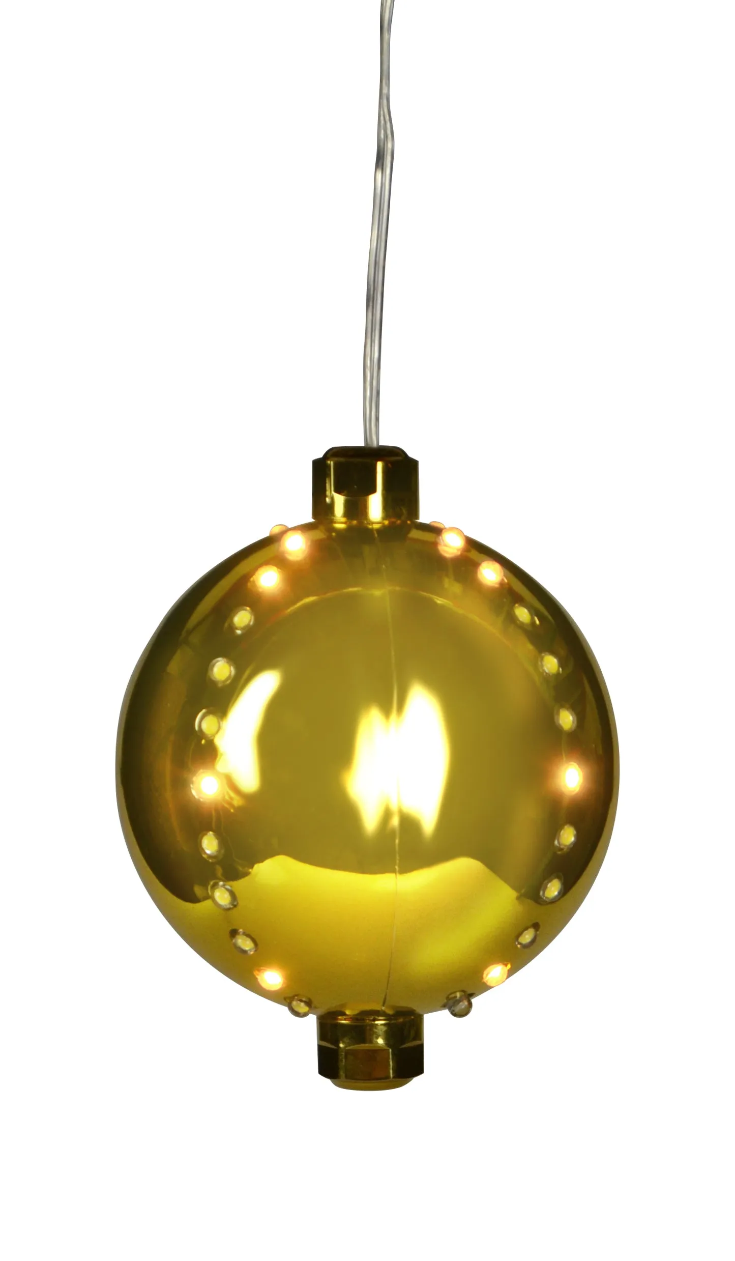 4" Round LED Snowfall Hanging Ornament Decoration