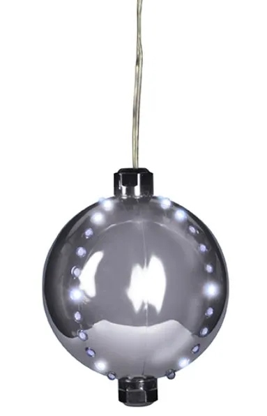 4" Round LED Snowfall Hanging Ornament Decoration