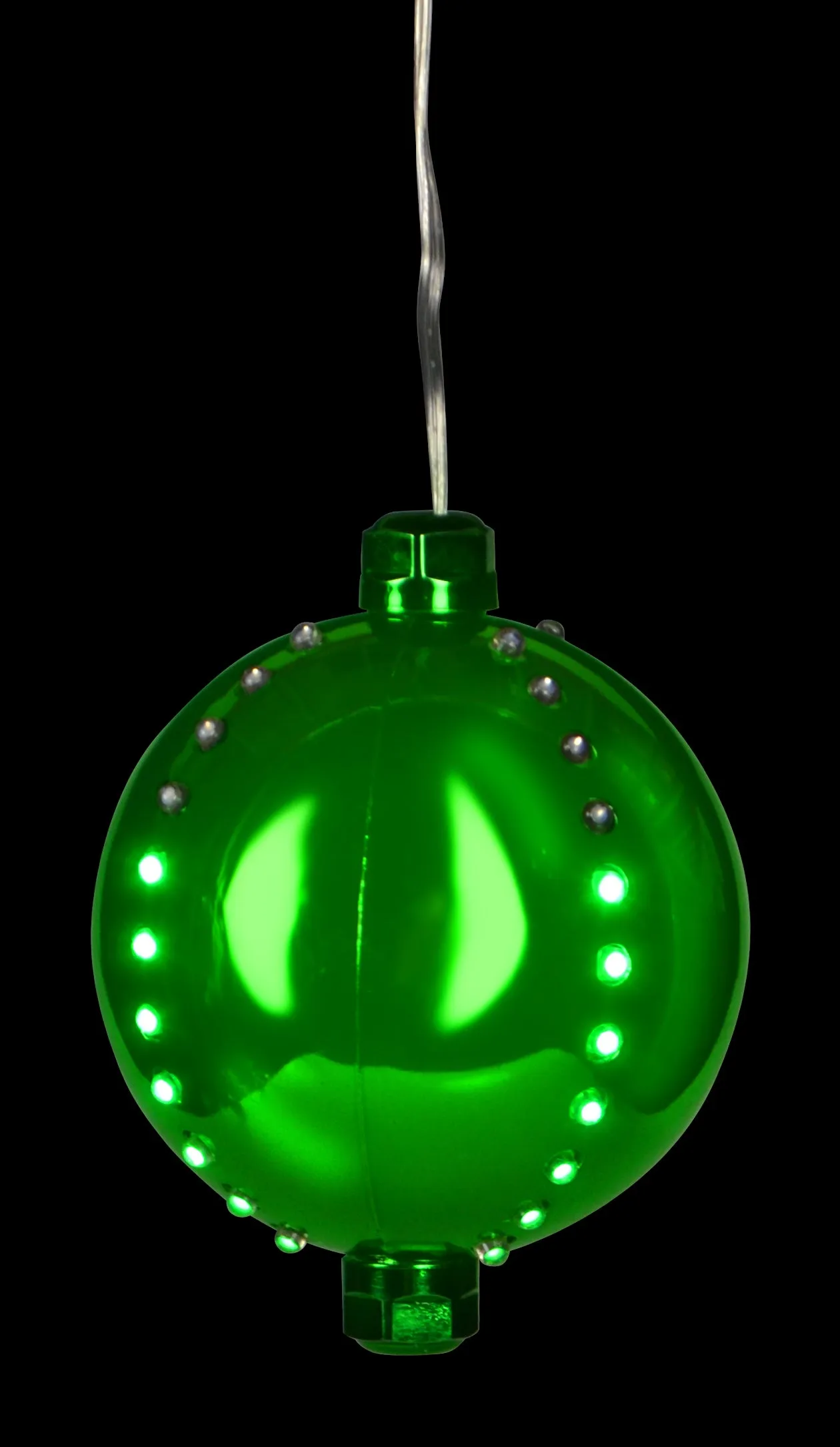 4" Round LED Snowfall Hanging Ornament Decoration
