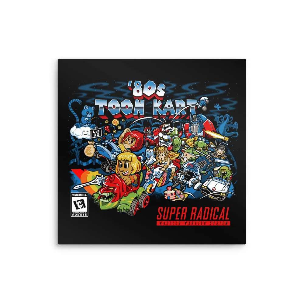 80's Toon Kart - Metal Print