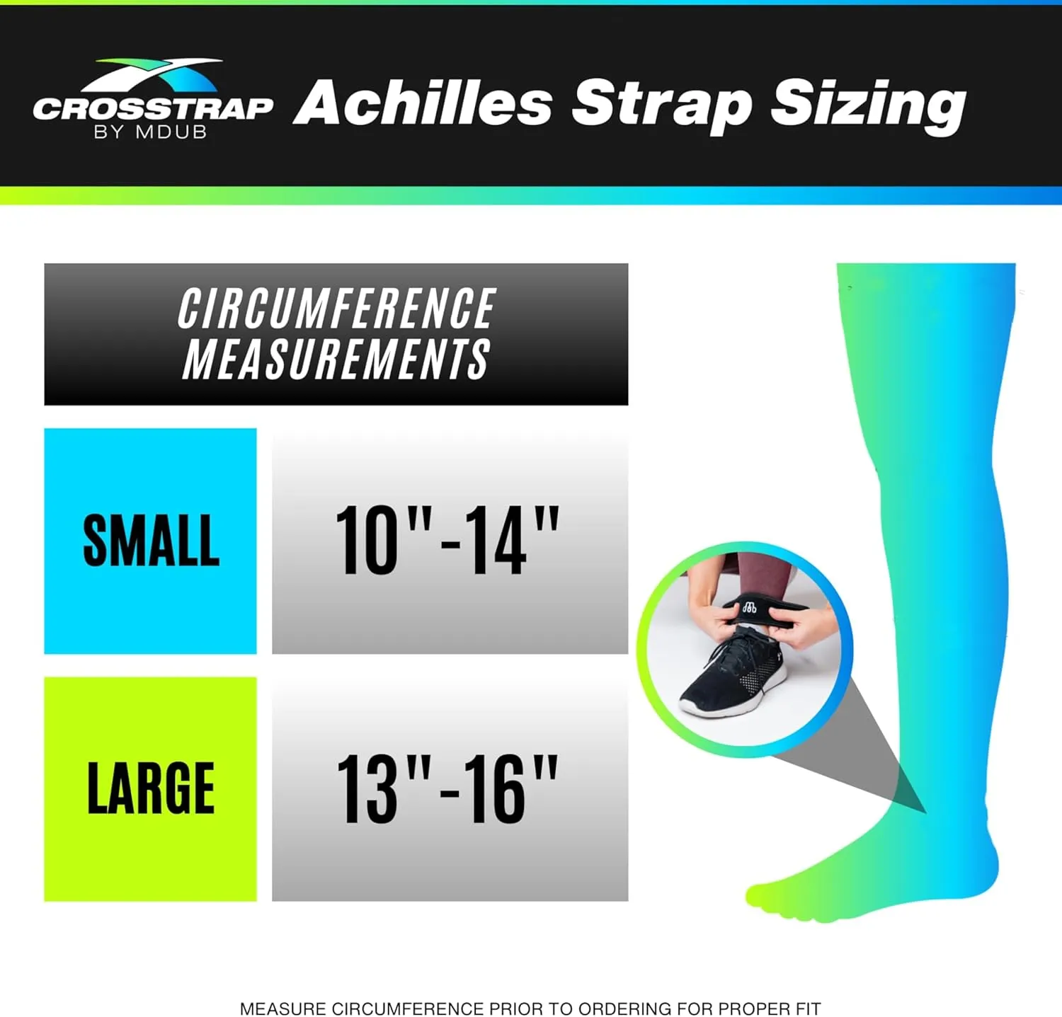 Achilles Strap - Ankle Support for Achilles Tendonitis - Support Brace for Men and Women - Neoprene Ankle Support for Running Cycling Sports