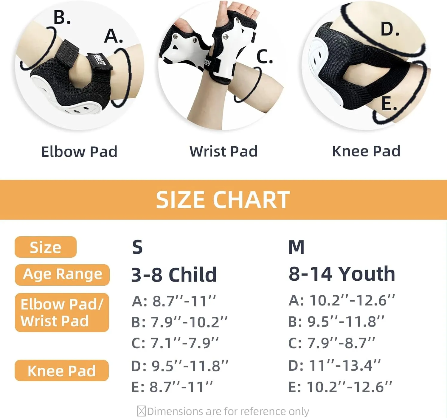 Adjustable Helmet for Ages 5-16 Kids Toddler Boys Girls Youth,Protective Gear with Elbow Knee Wrist Pads for Multi-Sports Skateboarding Bike Riding Scooter Inline skatings Longboard Roller Skate