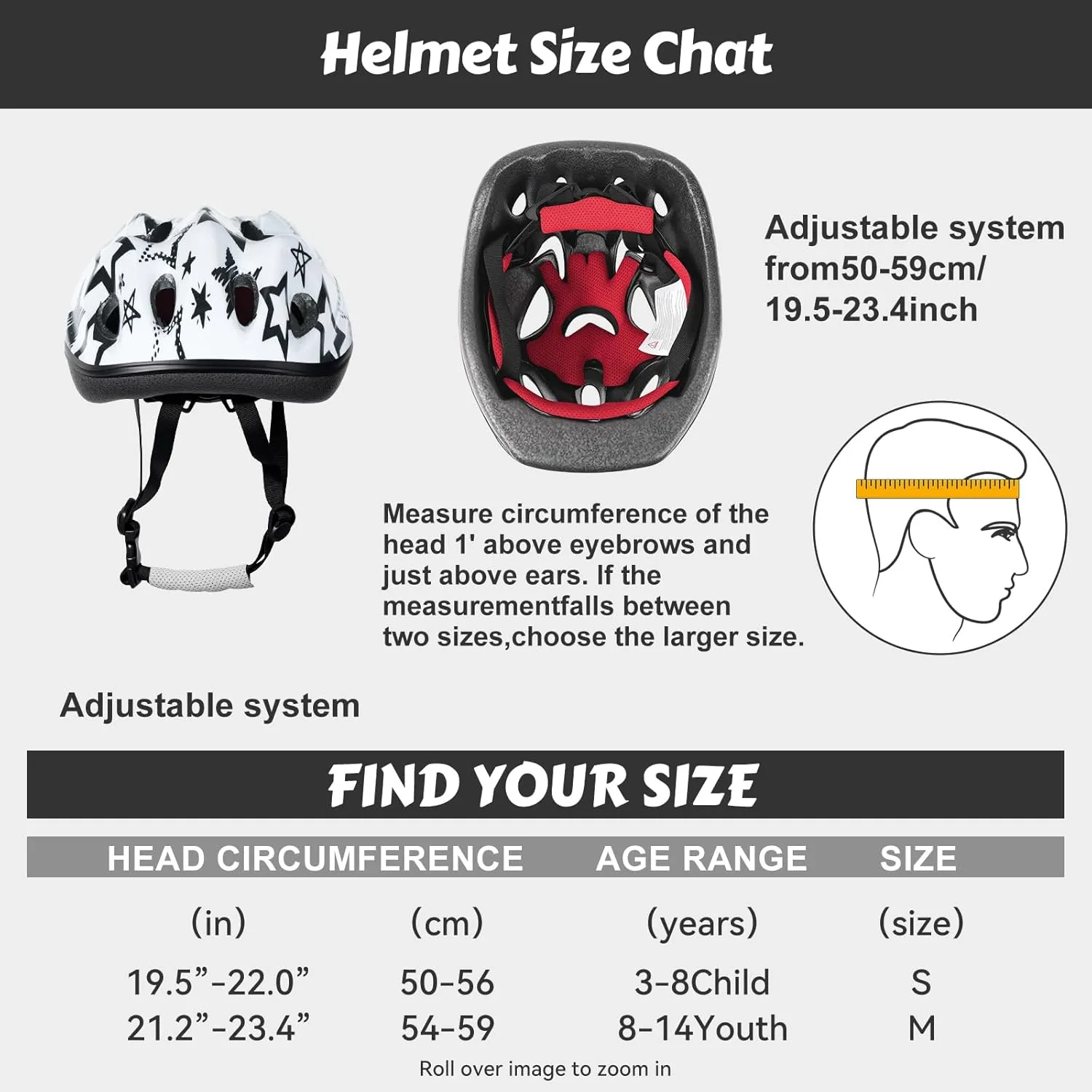 Adjustable Helmet for Ages 5-16 Kids Toddler Boys Girls Youth,Protective Gear with Elbow Knee Wrist Pads for Multi-Sports Skateboarding Bike Riding Scooter Inline skatings Longboard Roller Skate