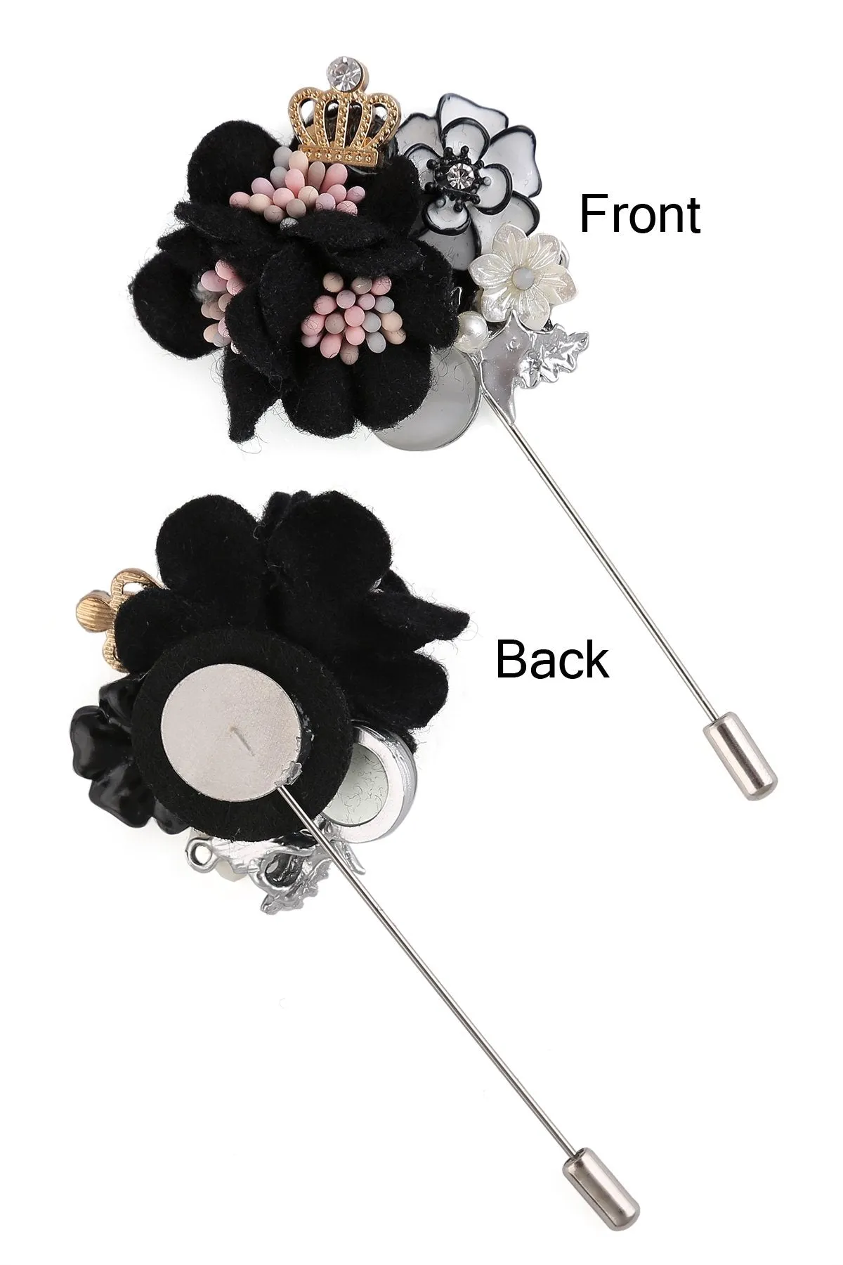 All In One Decorative Flower Lapel Pin