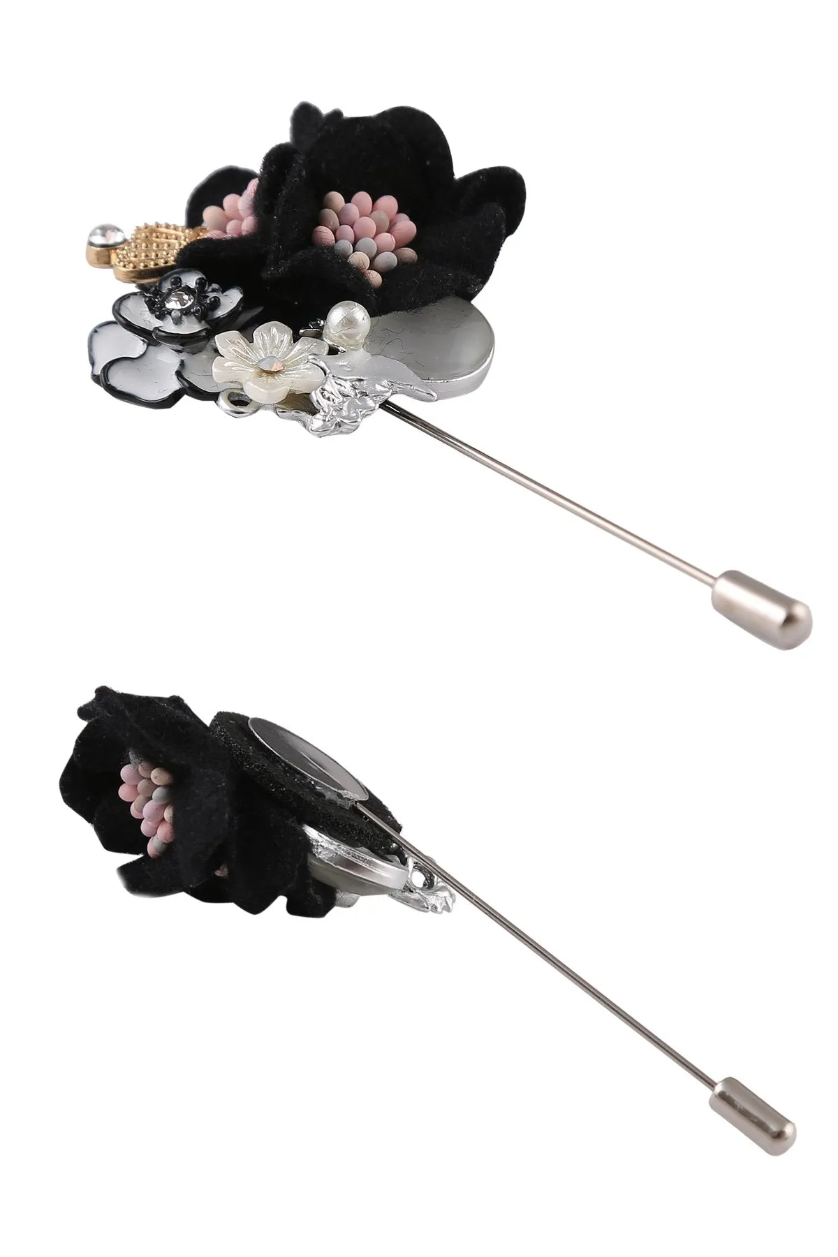 All In One Decorative Flower Lapel Pin