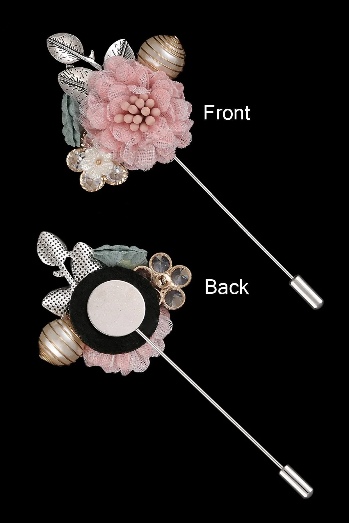 All In One Decorative Flower Lapel Pin