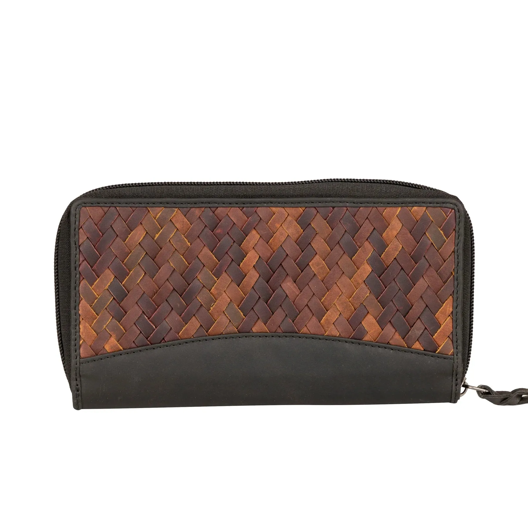 Angie RFID Woven Leather Wallet