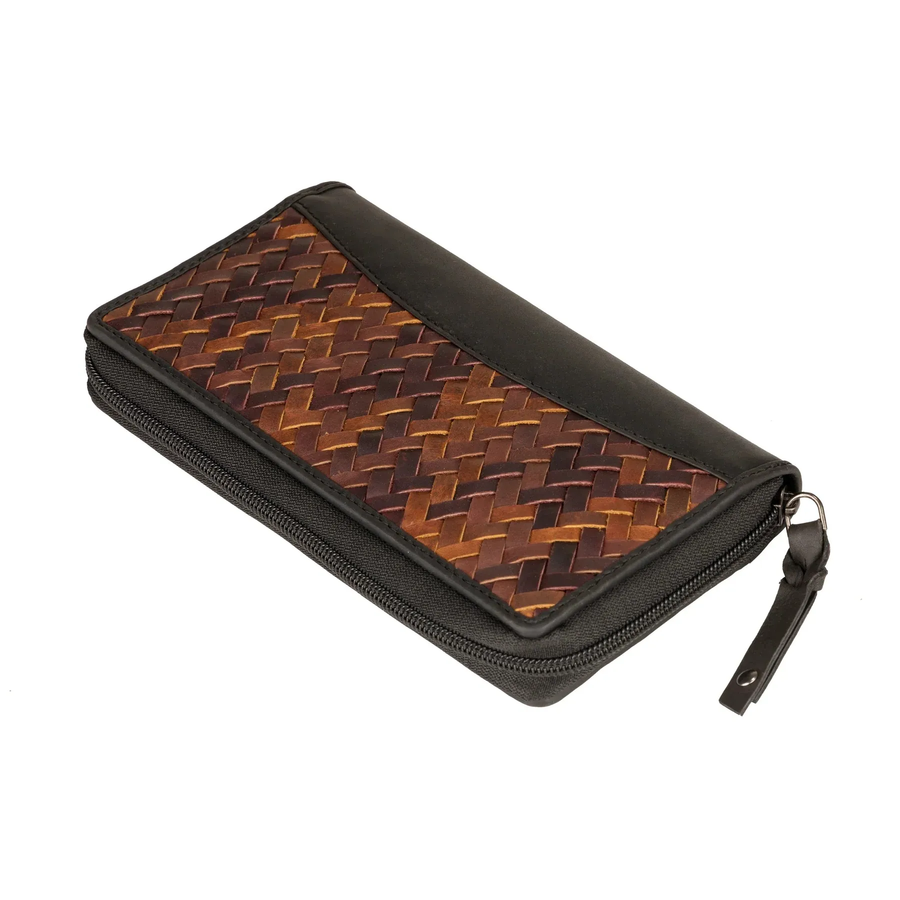 Angie RFID Woven Leather Wallet