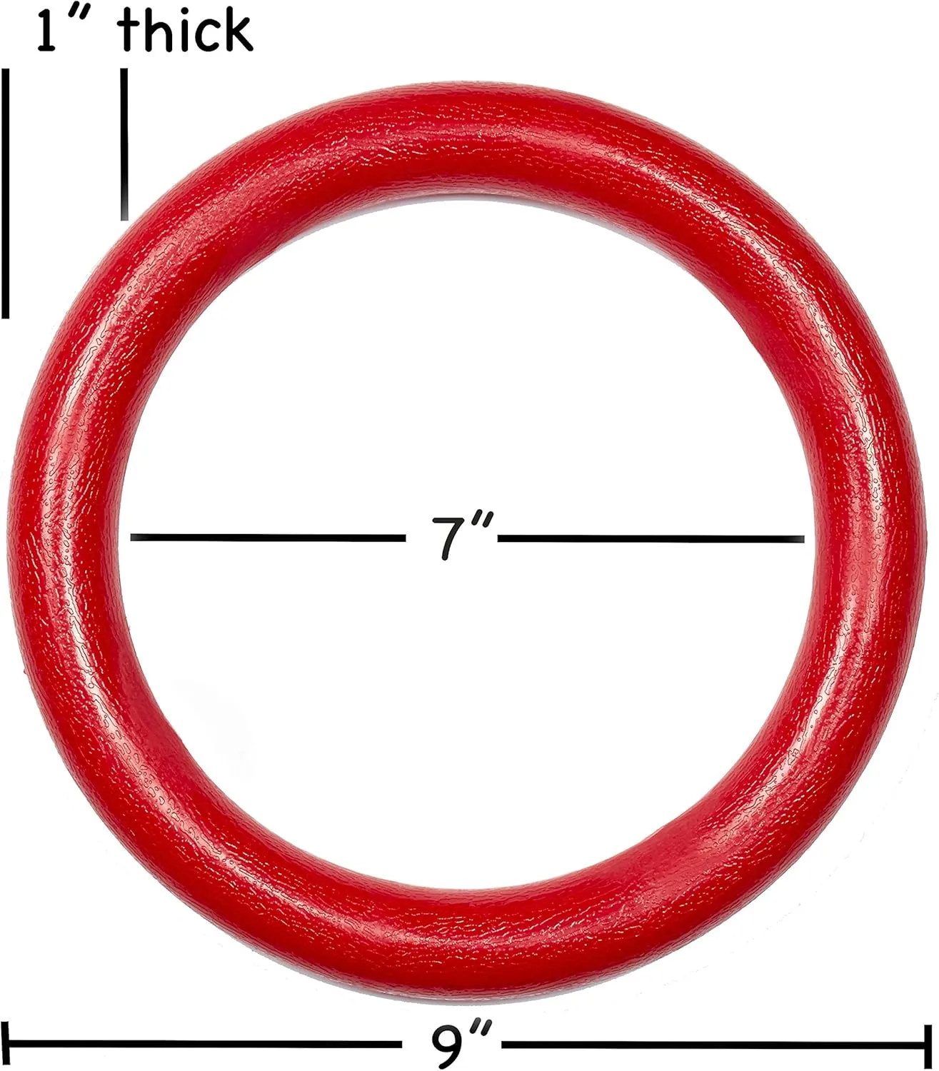 AP Plus Ninja Warrior Rings - Set of 2 Large Red, Traverse Gymnastics Climbing, with use on Obstacle Courses and Slack Lines, Outdoor Playground Equipment Accessories, Training