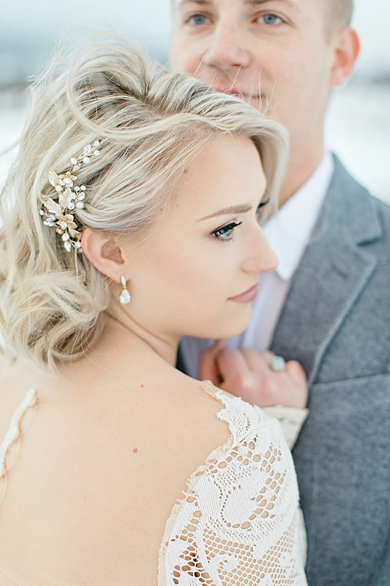 APRIL Silvered Leaves Hair Clip Set