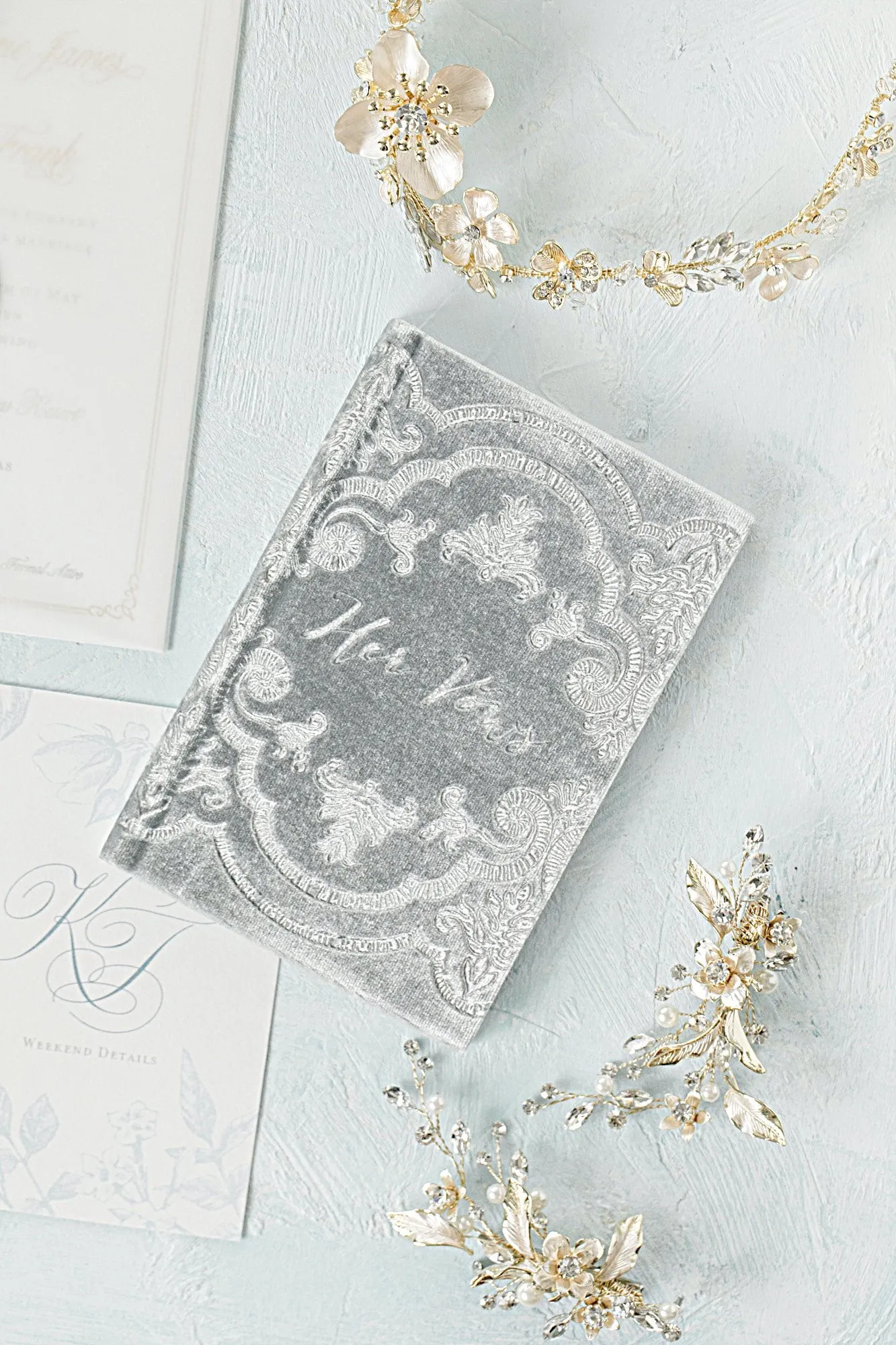APRIL Silvered Leaves Hair Clip Set