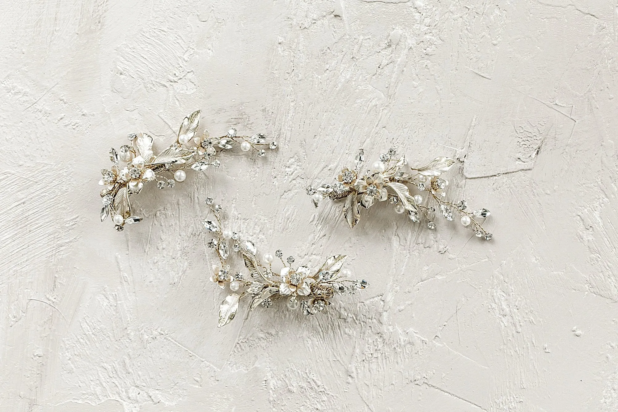 APRIL Silvered Leaves Hair Clip Set