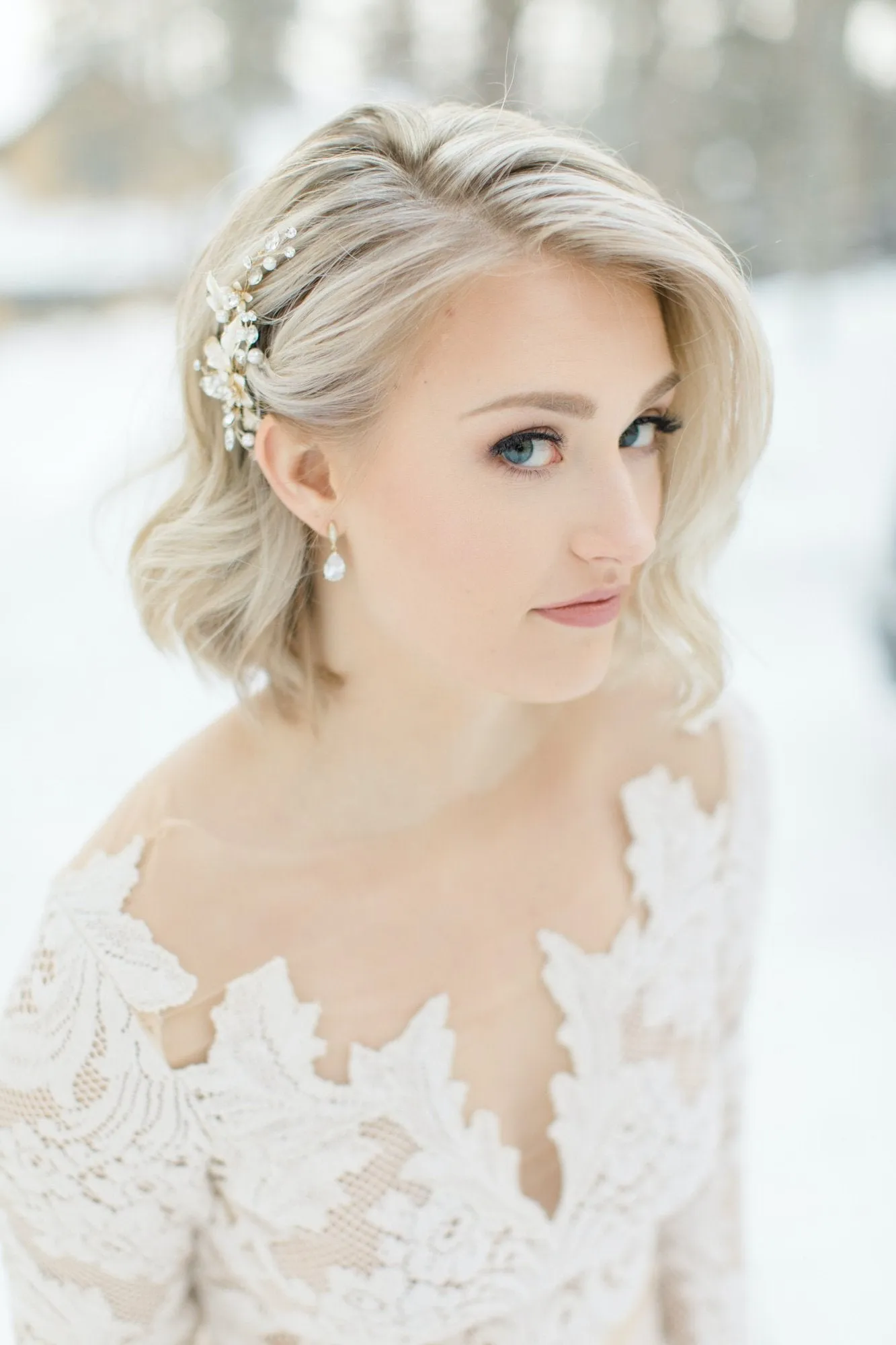 APRIL Silvered Leaves Hair Clip Set