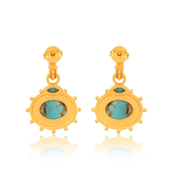 Athena Drop Earrings - Turquoise