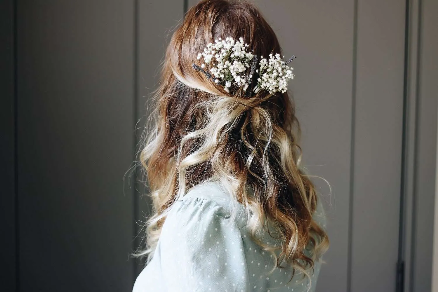 Baby's Breath Bridal Hair Pin Set, Lavender Hair Pins, Dried flowers Hair pins, Dried Flowers Hair accessory, Boho weddings, Natural Bride