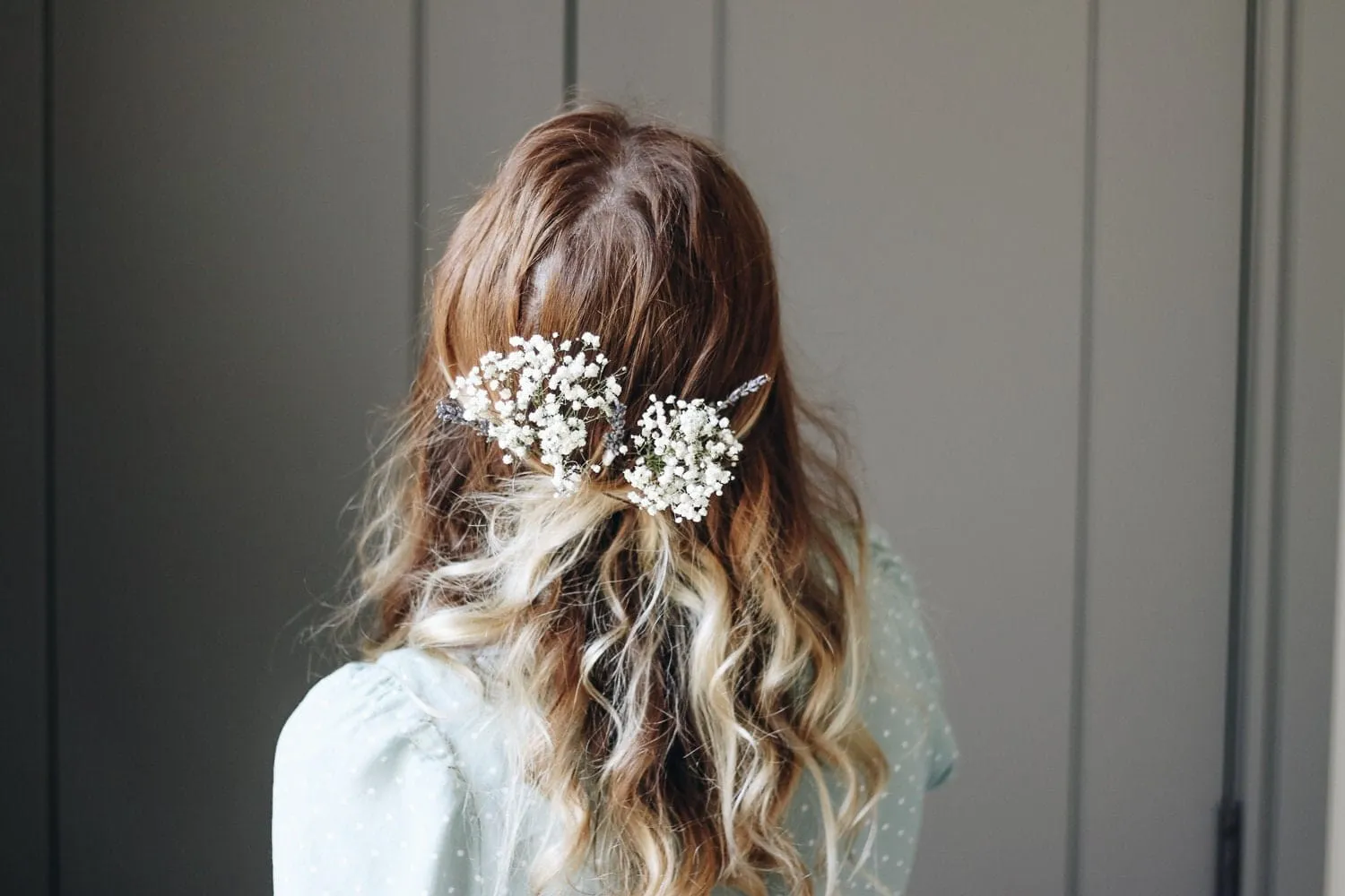 Baby's Breath Bridal Hair Pin Set, Lavender Hair Pins, Dried flowers Hair pins, Dried Flowers Hair accessory, Boho weddings, Natural Bride