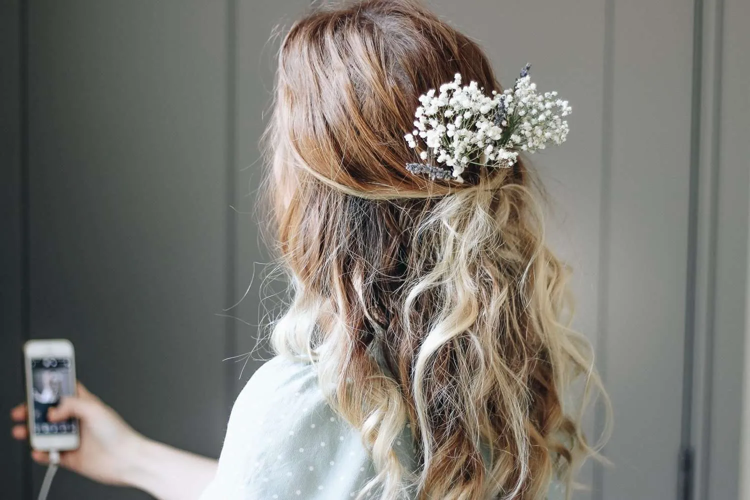 Baby's Breath Bridal Hair Pin Set, Lavender Hair Pins, Dried flowers Hair pins, Dried Flowers Hair accessory, Boho weddings, Natural Bride