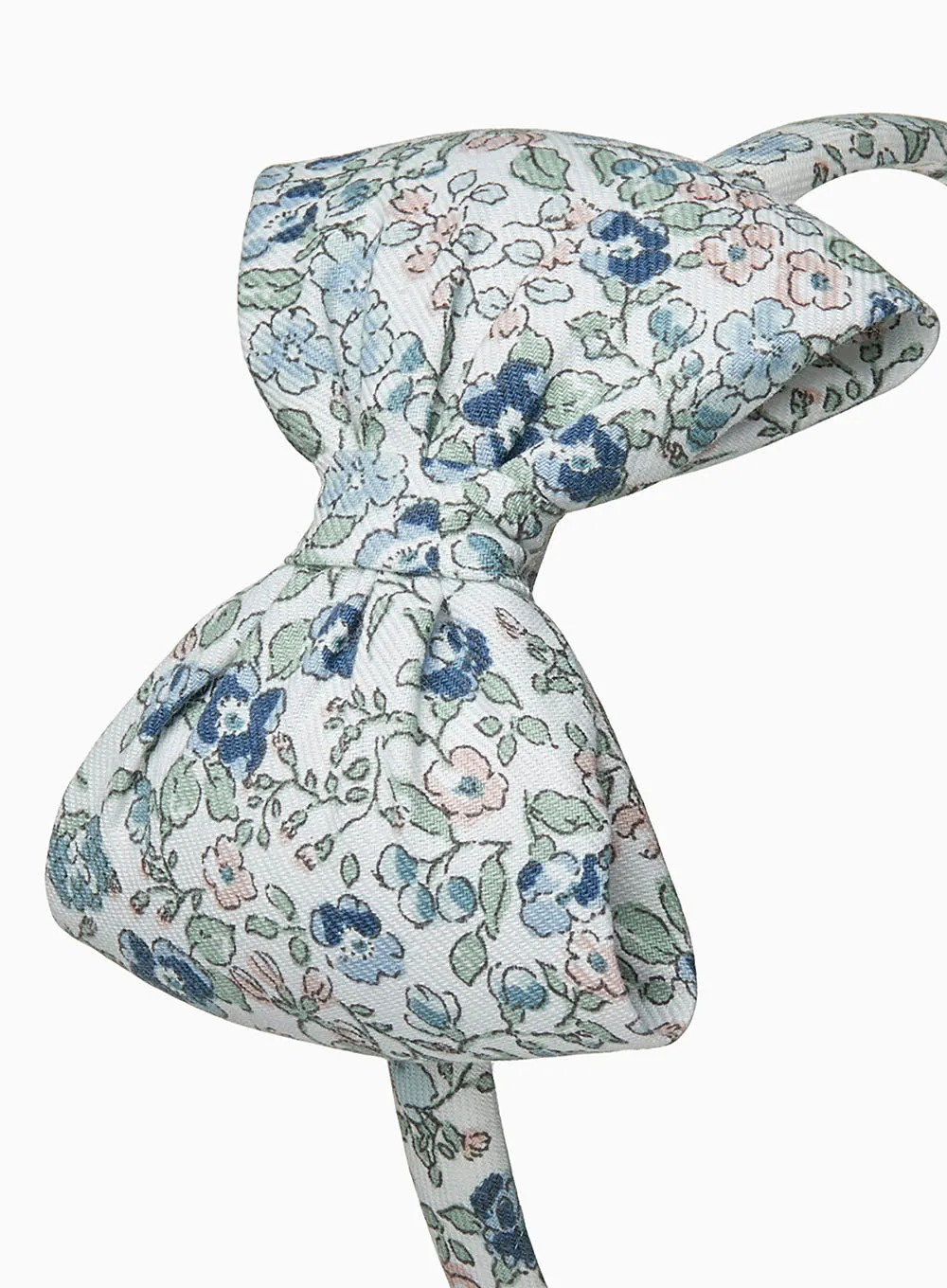 Big Bow Headband in Blue Floral