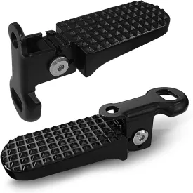 Bike Rear Pedals, Mini Folding Bicycle Foot Pegs, Rear Seat Footrest Pedals for Mountain Bike E-Bike
