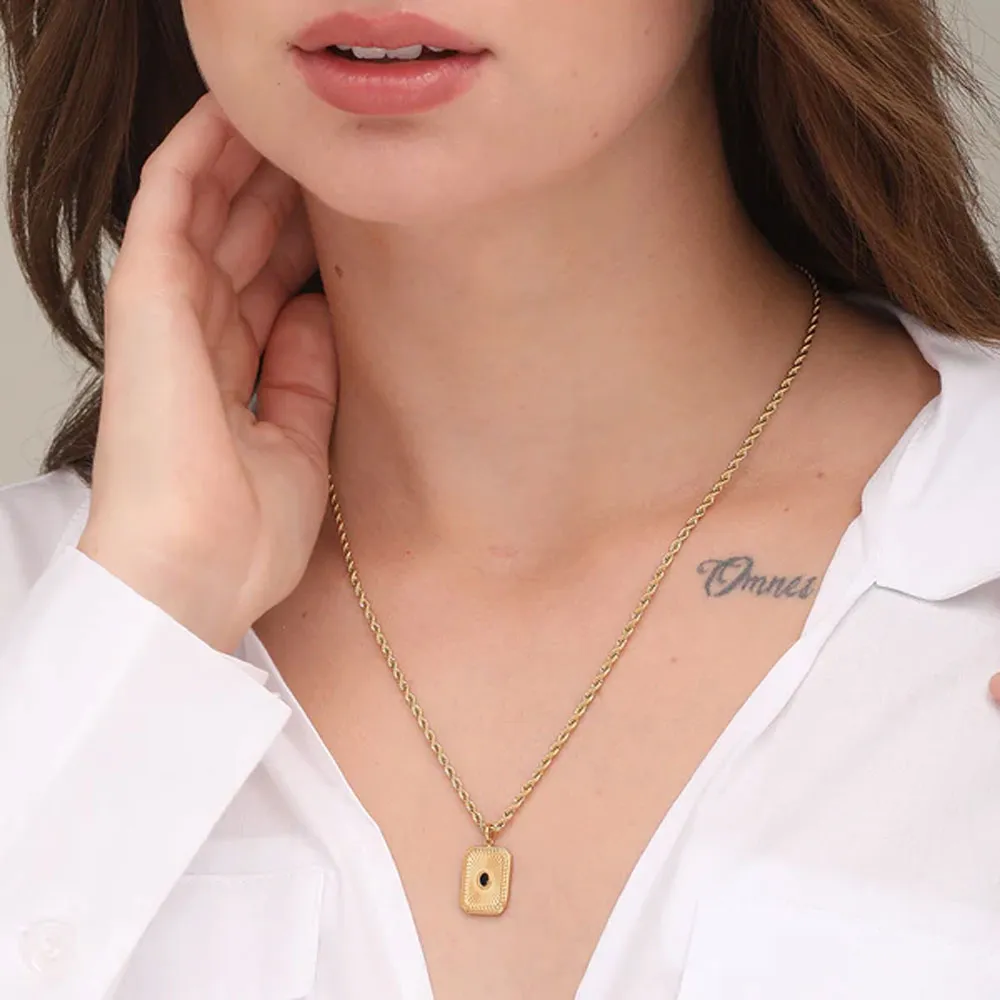 Black Dot Rays Necklace