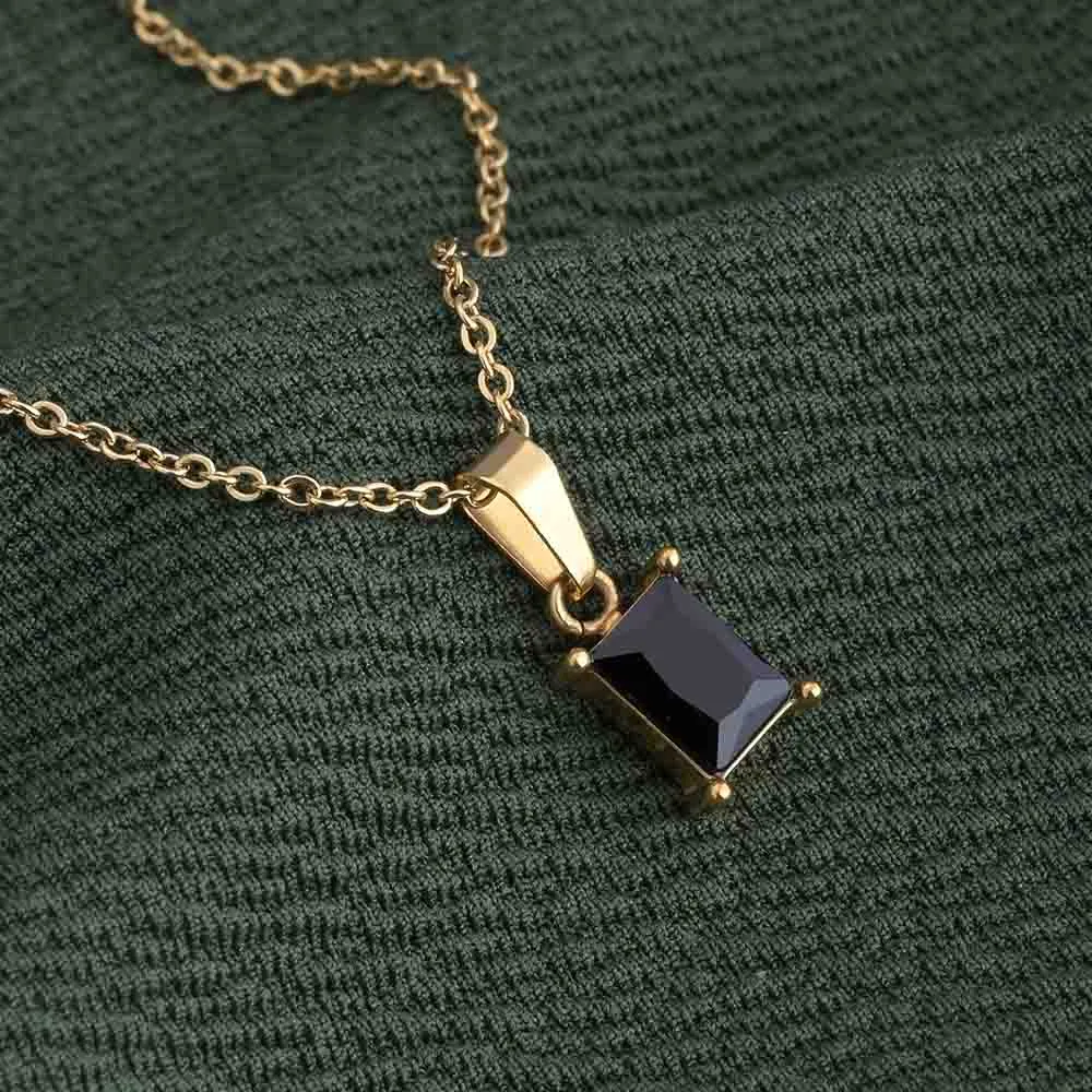 Black Stone Necklace