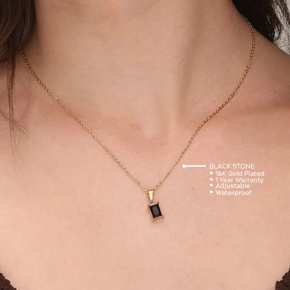 Black Stone Necklace