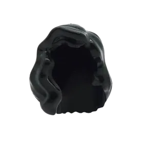 Black Wavy Hair - LEGO Minifigure Hair