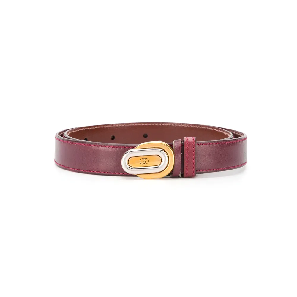 Bordeaux Mini GG Buckle Belt