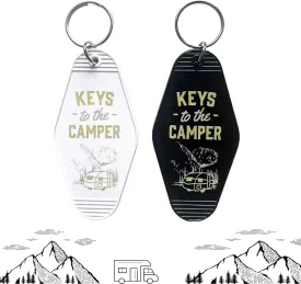 Camper Keychain, 2Pack Keys to The Camper Keychain, Camping Accessories Gift for Women Men
