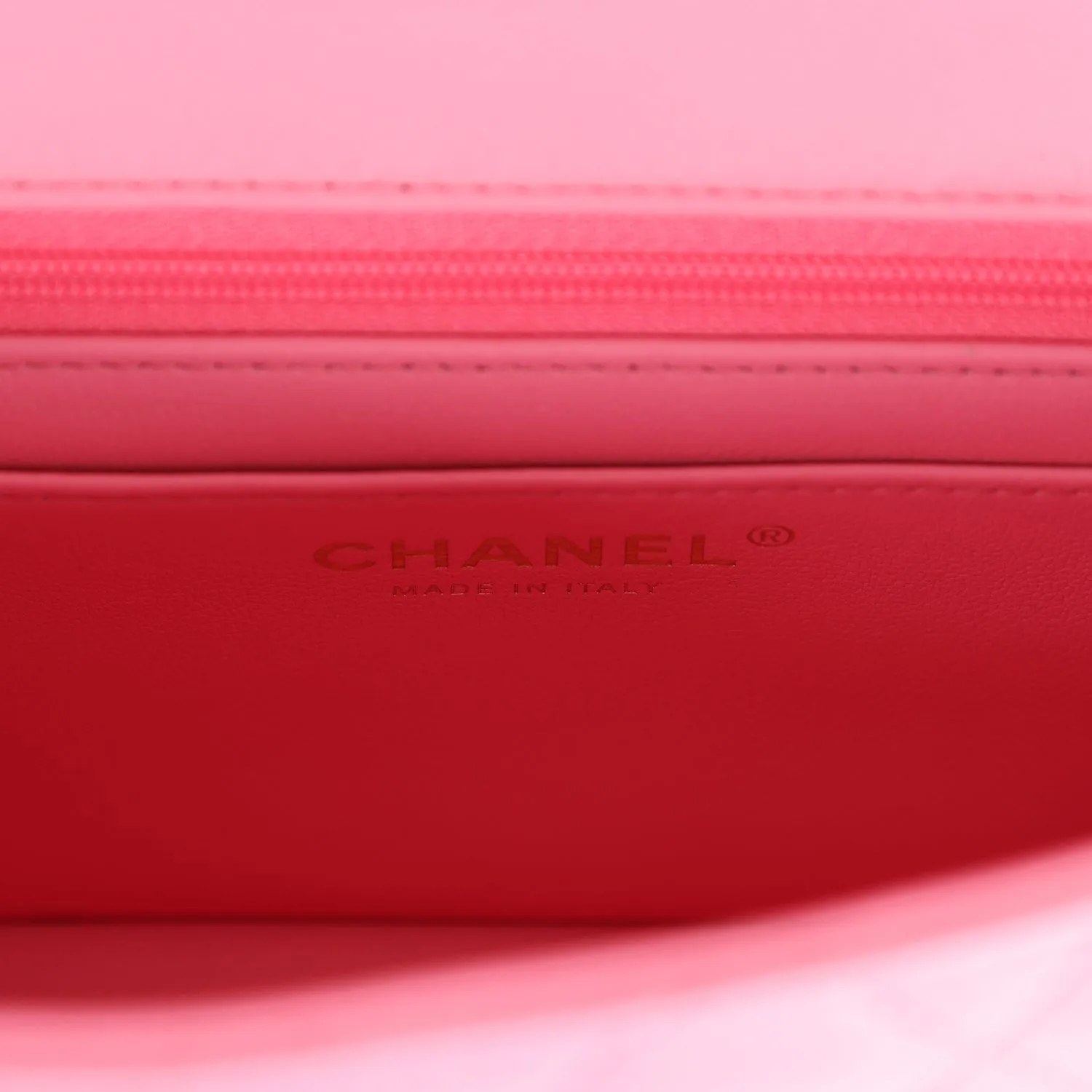 Chanel Mini Rectangular Flap with Top Handle Dark Pink Lambskin Light Gold Hardware