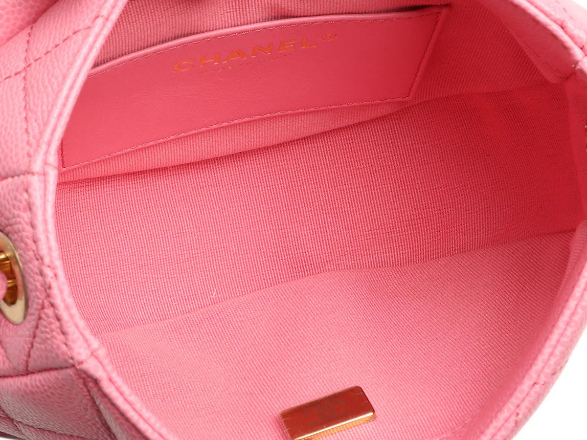 Chanel Pink Quilted Caviar Crossbody Bag