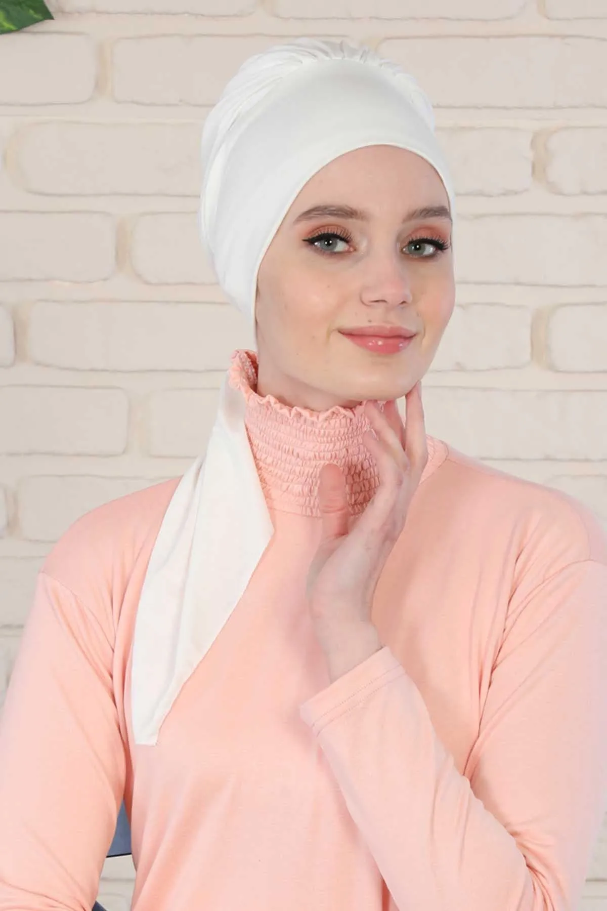 Chic Instant Turban Headscarf, Ready to Wear Instant Hijab, Easy Wrap & Trendy Turban Hijab Design, Stylish Chemo Cancer Cap for Women,B-49