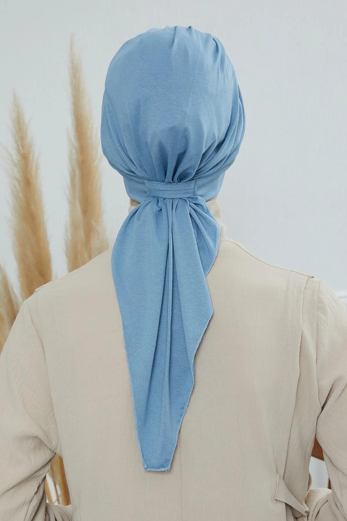 Chic Instant Turban Headscarf, Ready to Wear Instant Hijab, Easy Wrap & Trendy Turban Hijab Design, Stylish Chemo Cancer Cap for Women,B-49