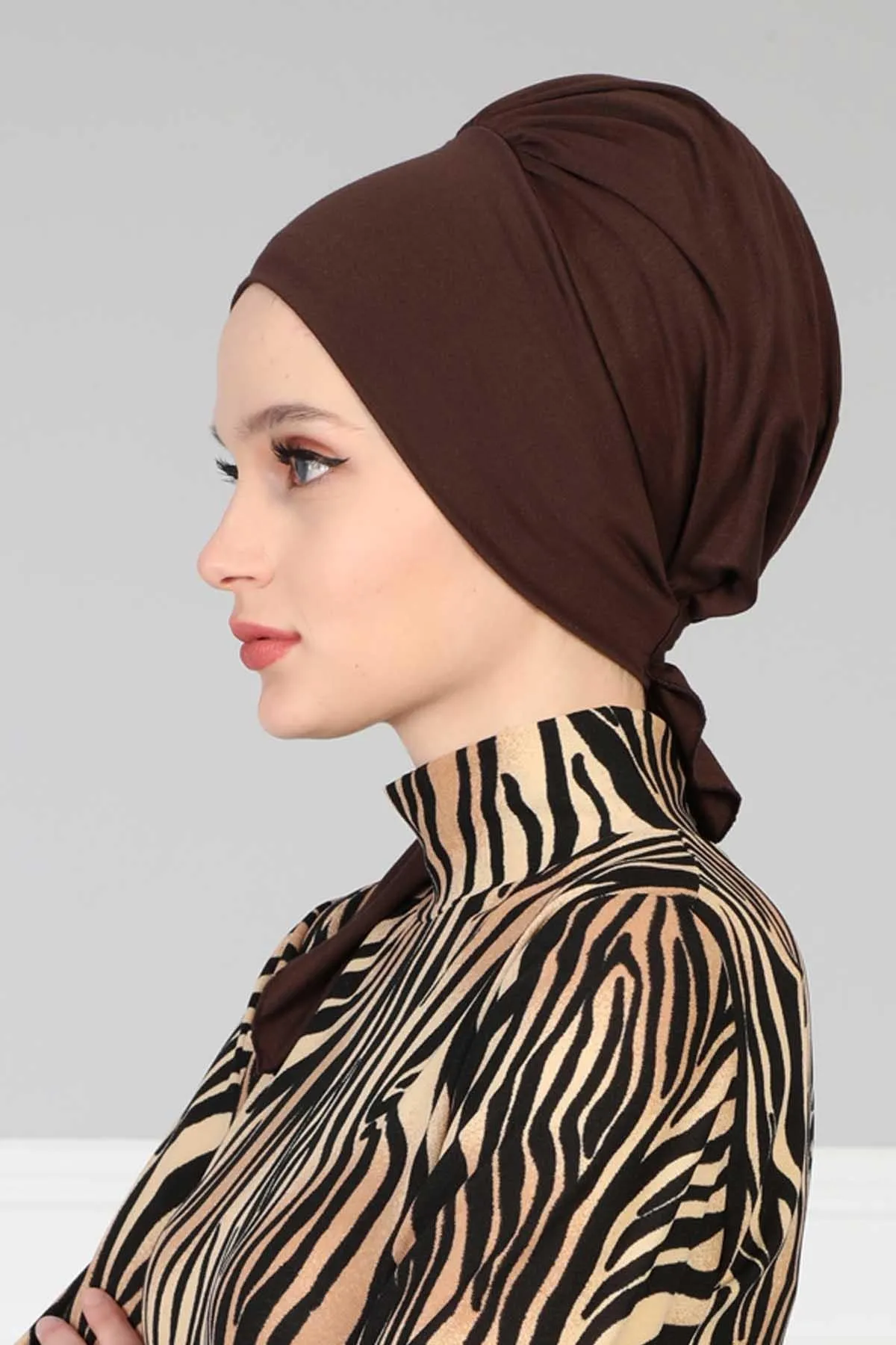 Chic Instant Turban Headscarf, Ready to Wear Instant Hijab, Easy Wrap & Trendy Turban Hijab Design, Stylish Chemo Cancer Cap for Women,B-49