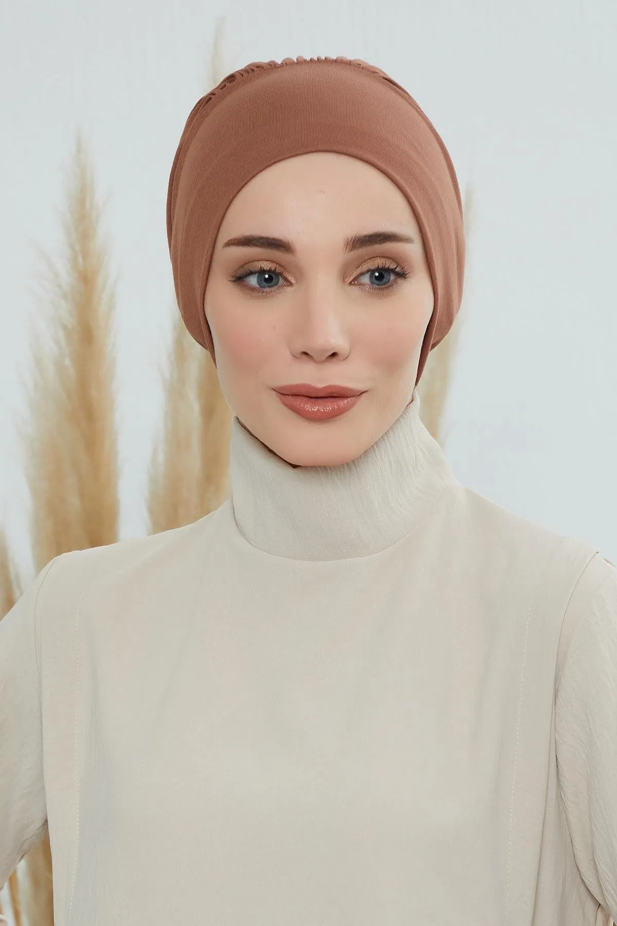 Chic Instant Turban Headscarf, Ready to Wear Instant Hijab, Easy Wrap & Trendy Turban Hijab Design, Stylish Chemo Cancer Cap for Women,B-49