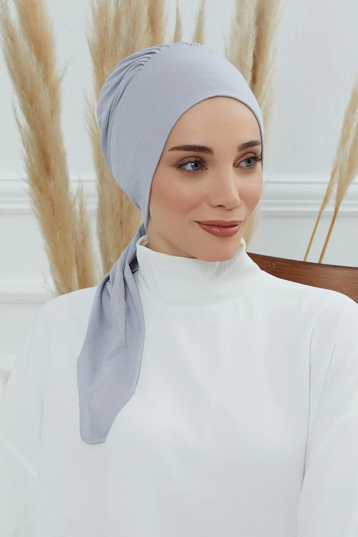 Chic Instant Turban Headscarf, Ready to Wear Instant Hijab, Easy Wrap & Trendy Turban Hijab Design, Stylish Chemo Cancer Cap for Women,B-49