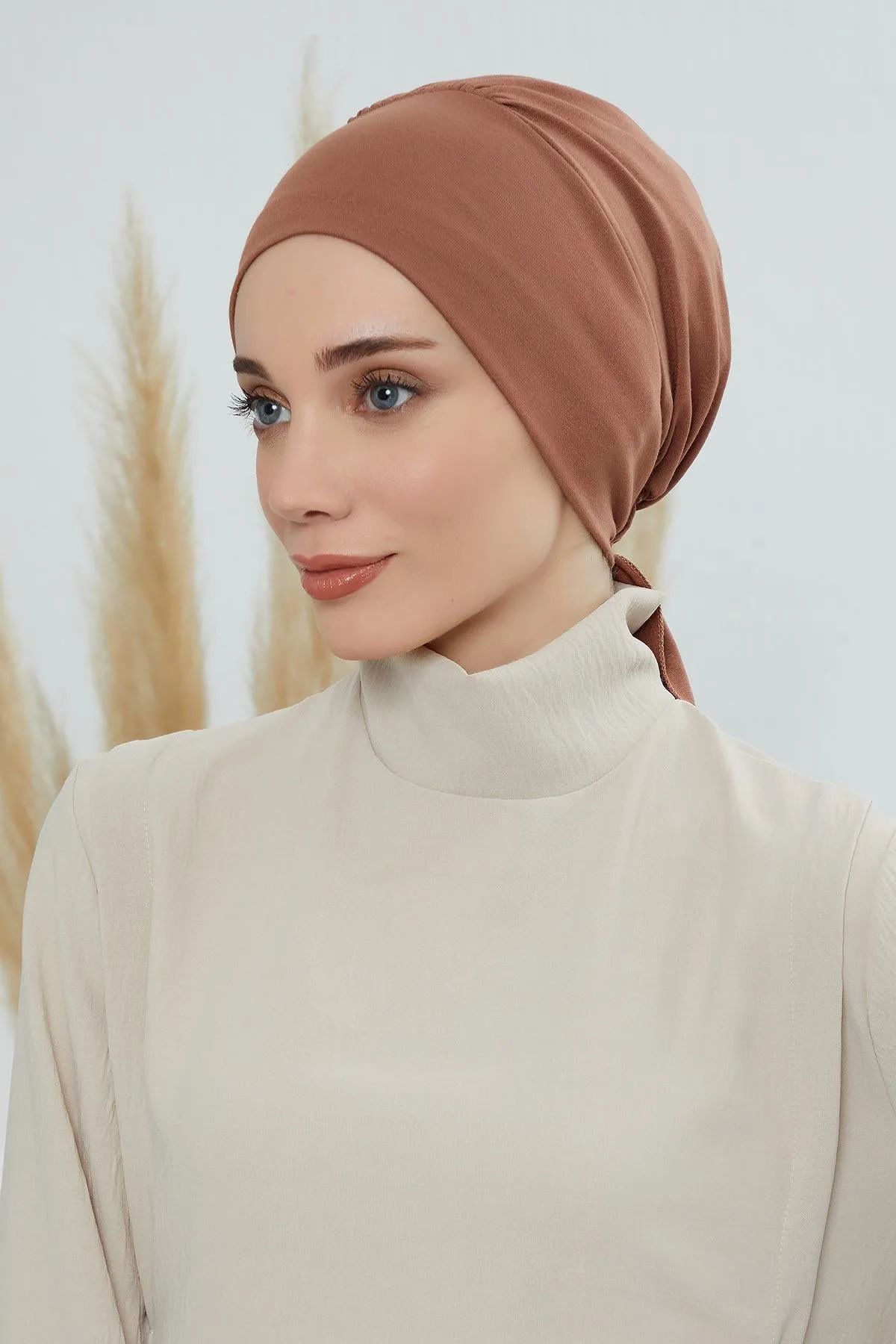 Chic Instant Turban Headscarf, Ready to Wear Instant Hijab, Easy Wrap & Trendy Turban Hijab Design, Stylish Chemo Cancer Cap for Women,B-49