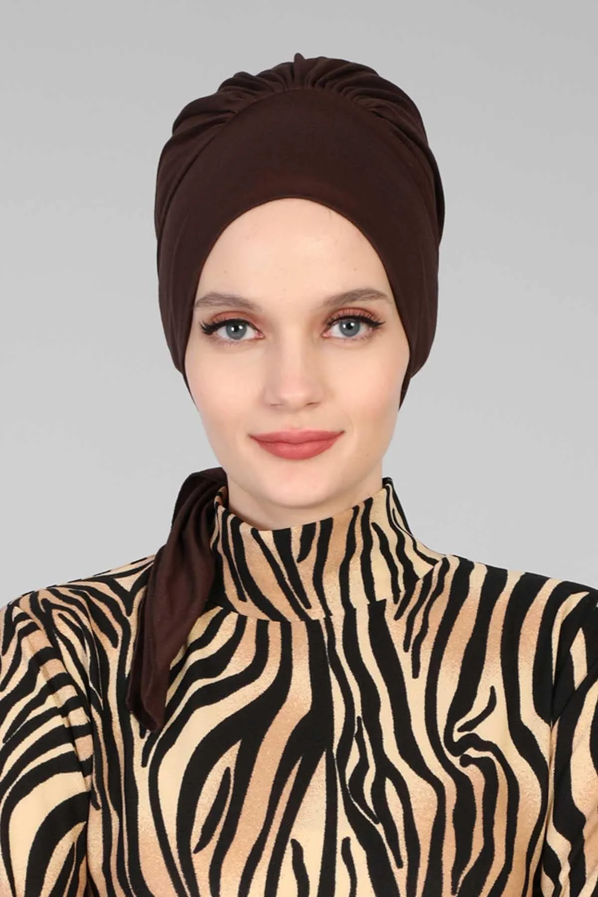 Chic Instant Turban Headscarf, Ready to Wear Instant Hijab, Easy Wrap & Trendy Turban Hijab Design, Stylish Chemo Cancer Cap for Women,B-49