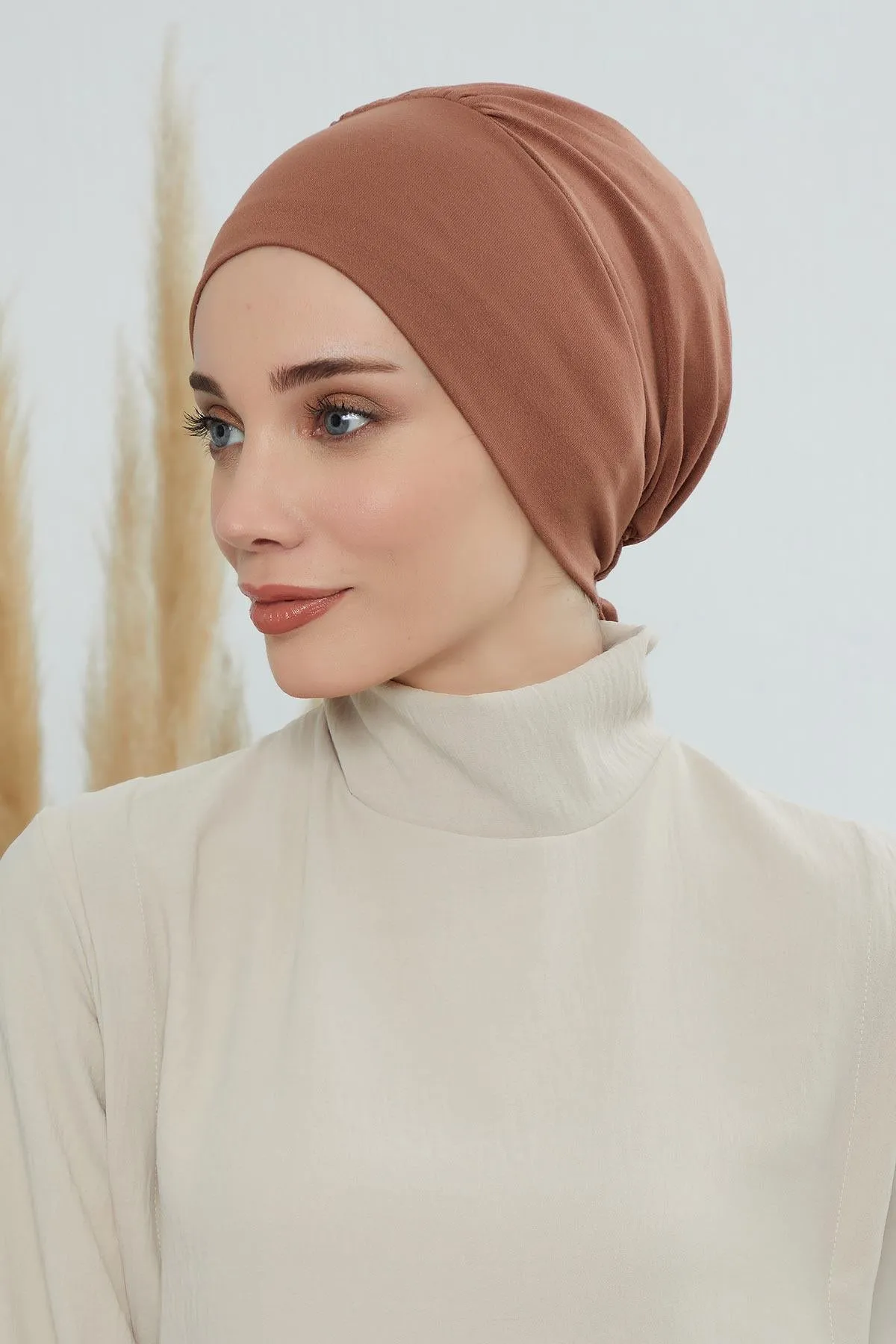 Chic Instant Turban Headscarf, Ready to Wear Instant Hijab, Easy Wrap & Trendy Turban Hijab Design, Stylish Chemo Cancer Cap for Women,B-49