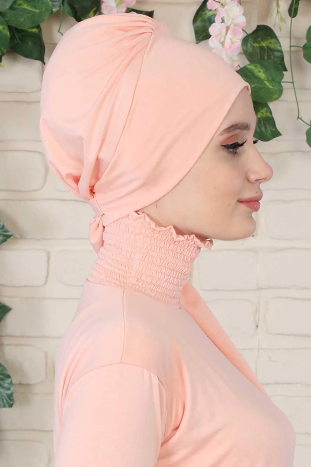 Chic Instant Turban Headscarf, Ready to Wear Instant Hijab, Easy Wrap & Trendy Turban Hijab Design, Stylish Chemo Cancer Cap for Women,B-49
