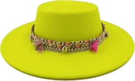 Classic Wholesale Fedora Hat Top Women's Men's White Flat Top Fedora Hat
