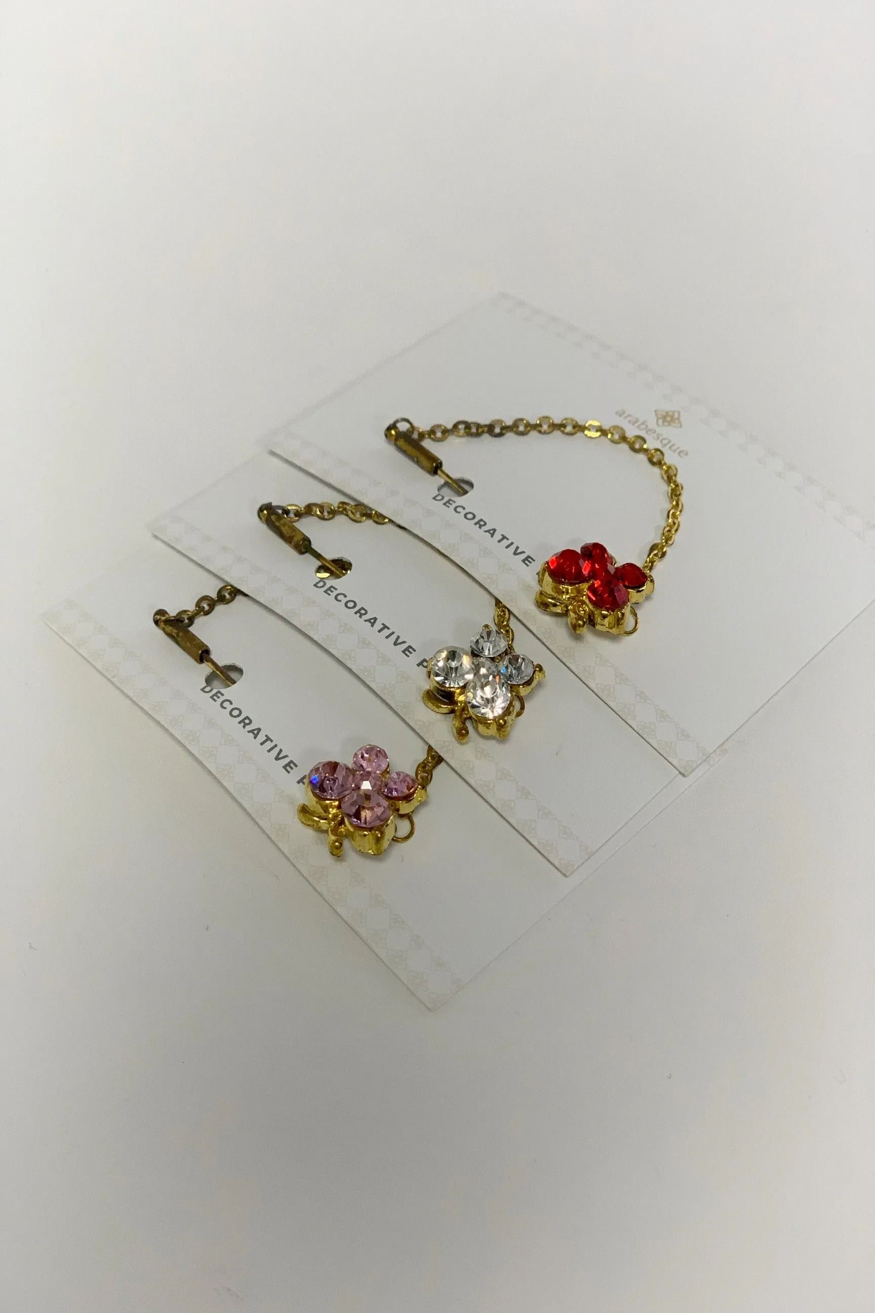 Crystal Diamante Hijab Pins - Pattern 3