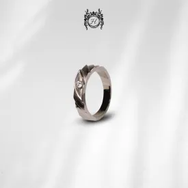 Curve Band With Cubic Zircons